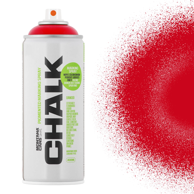 Аэрозольная меловая краска Montana Chalk 3000 Red (Красная) 400 мл - Фото 1 Аэрозольная меловая краска Montana Chalk 3000 Red (Красная) 400 мл - изображение 1
