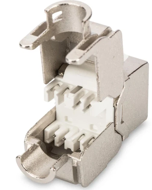 Модуль Keystone CAT 5e RJ45 STP подключение без инструментов черный - изображение 2