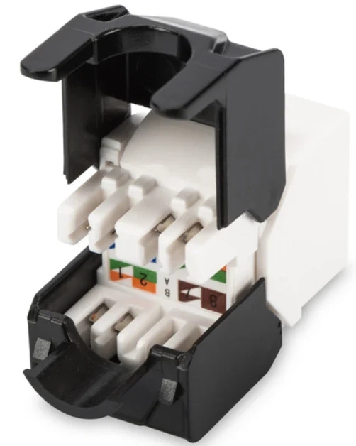 Модуль Keystone Cat 6 RJ45 UTP черный 483 мм (19") 1U - изображение 2