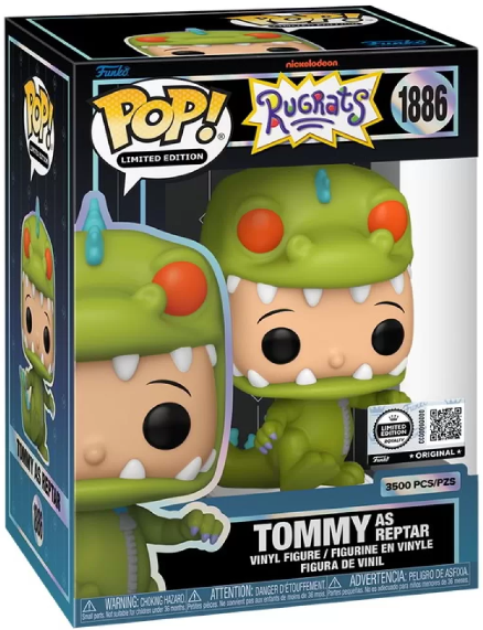 Фігурка Funko Pop! DIGITAL: NFT Nickelodeon — #1886 Tommy as Reptar (Royalty Edition) with Pop! Protector, Томмі в костюмі Рептара - Фото 1 Фігурка Funko Pop! DIGITAL: NFT Nickelodeon — #1886 Tommy as Reptar (Royalty Edition) with Pop! Protector, Томмі в костюмі Рептара - зображення 1