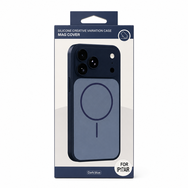 Чохол Premium для смартфона Silicone Creative Variation Case MAG COVER Apple iPhone 17 Air 2,Dark Blue (MagCOViP17A-2) - Фото 2 Чохол Premium для смартфона Silicone Creative Variation Case MAG COVER Apple iPhone 17 Air 2,Dark Blue (MagCOViP17A-2) - изображение 2