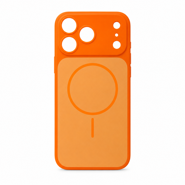 Чохол Premium для смартфона Silicone Creative Variation Case MAG COVER Apple iPhone 17 Pro 4,Orange (MagCOViP17P-4) - изображение 2