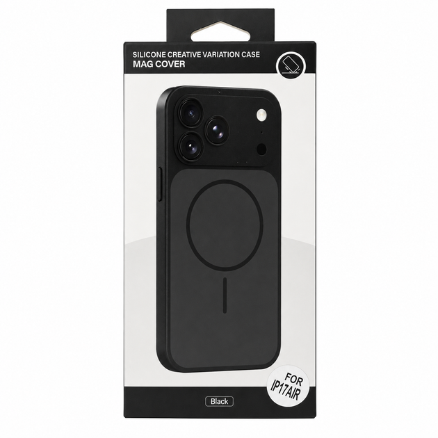 Чохол Premium для смартфона Silicone Creative Variation Case MAG COVER Apple iPhone 17 Air 1,Black (MagCOViP17A-1) - изображение 2