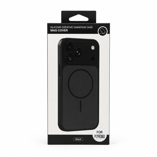 Чохол Premium для смартфона Silicone Creative Variation Case MAG COVER Apple iPhone 17 Pro Max 1,Black (MagCOViP17PM-1) - Фото 2 Чохол Premium для смартфона Silicone Creative Variation Case MAG COVER Apple iPhone 17 Pro Max 1,Black (MagCOViP17PM-1) - изображение 2