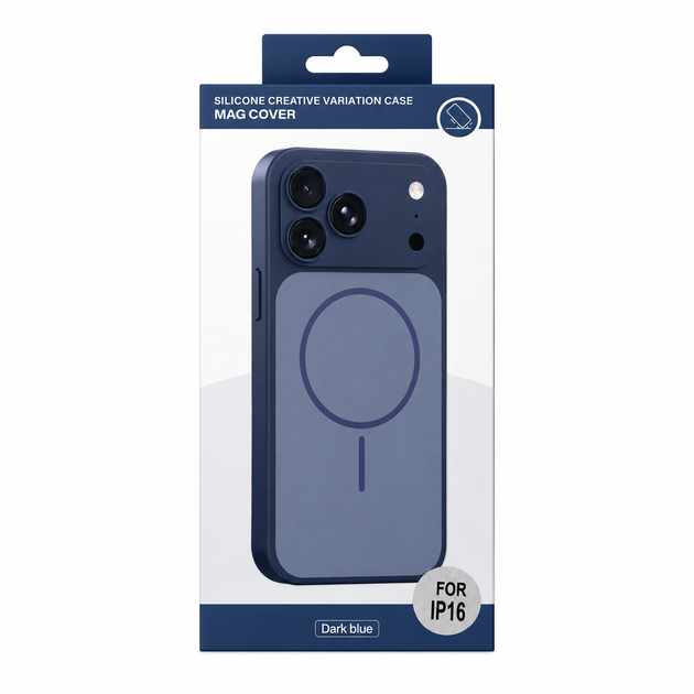 Чохол Premium для смартфона Silicone Creative Variation Case MAG COVER Apple iPhone 16 2,Dark Blue (MagCOViP16-2) - Фото 2 Чохол Premium для смартфона Silicone Creative Variation Case MAG COVER Apple iPhone 16 2,Dark Blue (MagCOViP16-2) - изображение 2