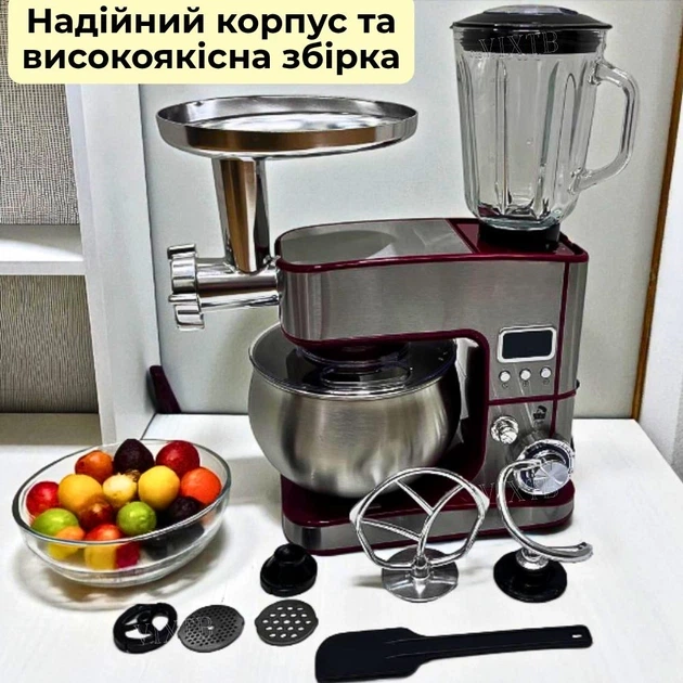 Кухонный комбайн 3 в 1 TOP KITCHEN мясорубка тестомес блендер 7л чаша TK00225 - Фото 6 Кухонный комбайн 3 в 1 TOP KITCHEN мясорубка тестомес блендер 7л чаша TK00225 - изображение 6