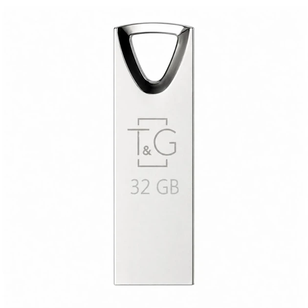 Флеш-пам'ять USB 32GB T&G Metal USB 2.0 моноблок метал срібний - Фото 1 Флеш-пам'ять USB 32GB T&G Metal USB 2.0 моноблок метал срібний - зображення 1