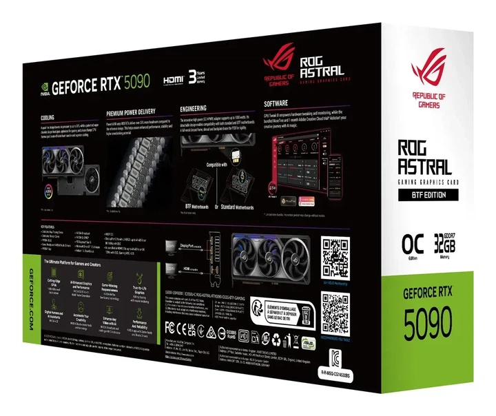 Видеокарта ASUS ROG Astral GeForce RTX 5090 OC 32GB (ROG-ASTRAL-RTX5090-O32G-GAMING) - изображение 9