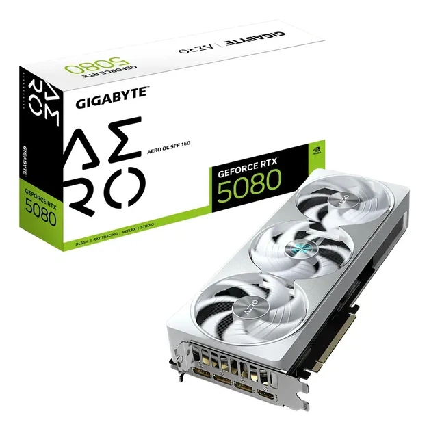 Відеокарта Gigabyte GeForce RTX 5080 AERO SFF OC (GV-N5080AERO OC-16GD) - Фото 1 Відеокарта Gigabyte GeForce RTX 5080 AERO SFF OC (GV-N5080AERO OC-16GD) - зображення 1