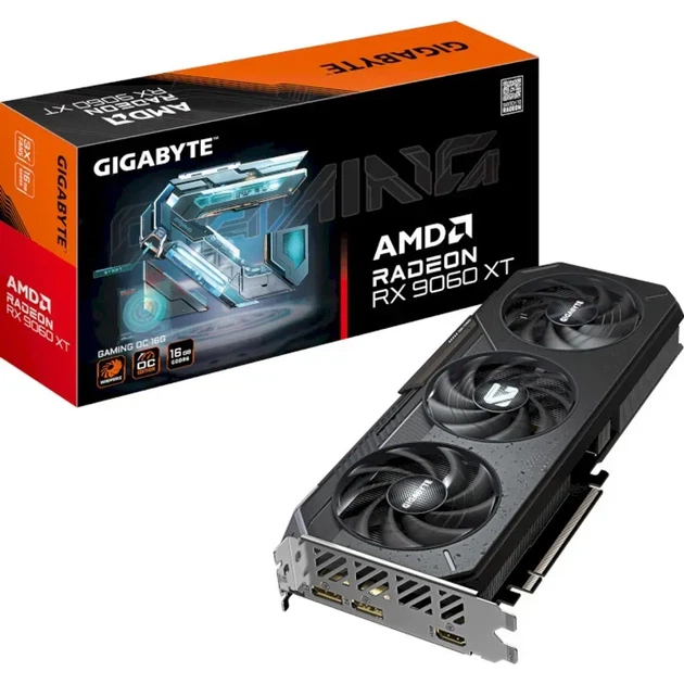 Відеокарта GIGABYTE Radeon RX 9060 XT GAMING OC 16G (GV-R9060XTGAMING OC-16GD) - Фото 1 Відеокарта GIGABYTE Radeon RX 9060 XT GAMING OC 16G (GV-R9060XTGAMING OC-16GD) - зображення 1