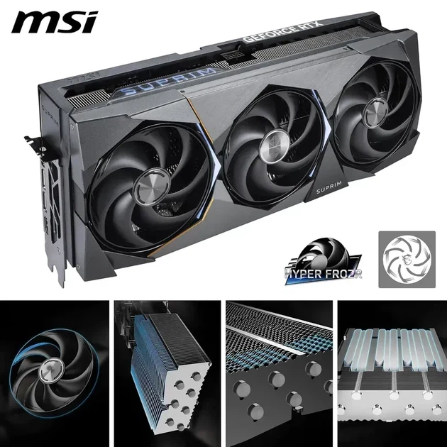 Видеокарта MSI GeForce RTX 5090 32G SUPRIM SOC (912-V530-012, G5090-32SPS) - изображение 4