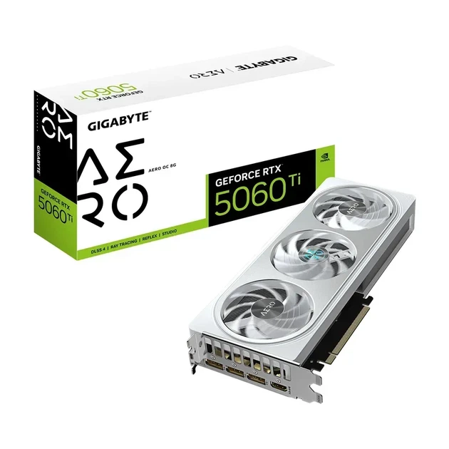 Видеокарта Gigabyte GeForce RTX 5060 Ti AERO OC (GV-N506TAERO OC-8GD) - Фото 1 Видеокарта Gigabyte GeForce RTX 5060 Ti AERO OC (GV-N506TAERO OC-8GD) - изображение 1