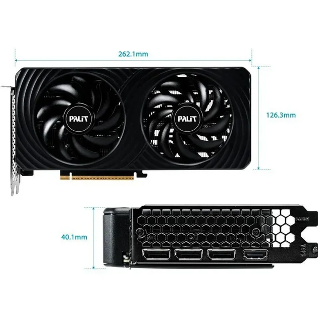 Видеокарта Palit GeForce RTX 5060 Dual OC (NE75060S19P1-GB2063D) - Фото 12 Видеокарта Palit GeForce RTX 5060 Dual OC (NE75060S19P1-GB2063D) - изображение 12