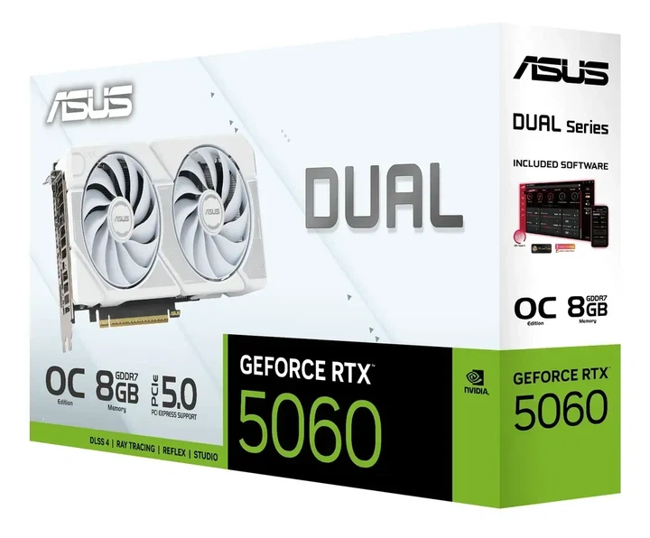 Відеокарта Asus Dual GeForce RTX 5060 OC White (DUAL-RTX5060-O8G-WHITE) - зображення 13