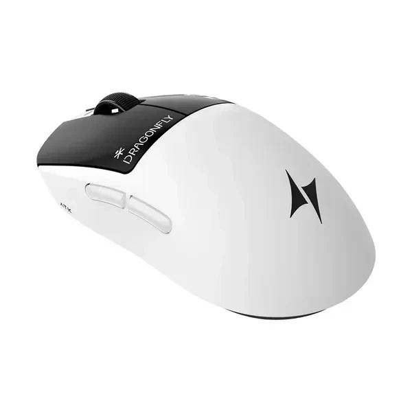 Игровая беспроводная мышь ATK Dragonfly A9 Air Plus Shadow White сенсор PAW3955 (2,4\Bluetooth\USB), 50000 DPI, 8000 Гц, 47 грамм - Фото 4 Игровая беспроводная мышь ATK Dragonfly A9 Air Plus Shadow White сенсор PAW3955 (2,4\Bluetooth\USB), 50000 DPI, 8000 Гц, 47 грамм - изображение 4