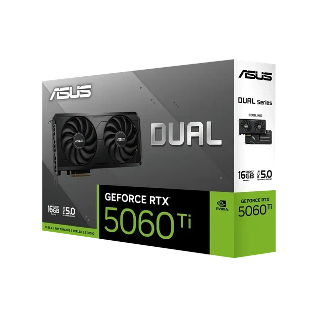 Видеокарта Asus Dual GeForce RTX 5060 Ti EVO (DUAL-RTX5060TI-16G-EVO) - Фото 14 Видеокарта Asus Dual GeForce RTX 5060 Ti EVO (DUAL-RTX5060TI-16G-EVO) - изображение 14