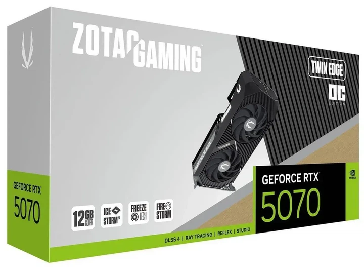 Відеокарта Zotac GeForce RTX 5070 GAMING Twin Edge OC (ZT-B50700H-10P) - зображення 7