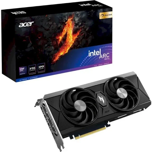Видеокарта Acer Radeon RX 9070 Nitro OC (DP.Z4EWW.P01) - Фото 1 Видеокарта Acer Radeon RX 9070 Nitro OC (DP.Z4EWW.P01) - изображение 1