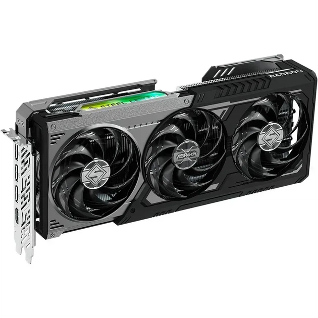 Видеокарта ASRock Radeon RX 9070 XT Steel Legend Dark (RX9070XT SLD 16G) - изображение 4