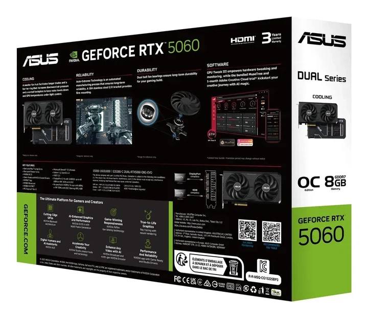 Видеокарта Asus Dual GeForce RTX 5060 EVO OC (DUAL-RTX5060-O8G-EVO) - изображение 16