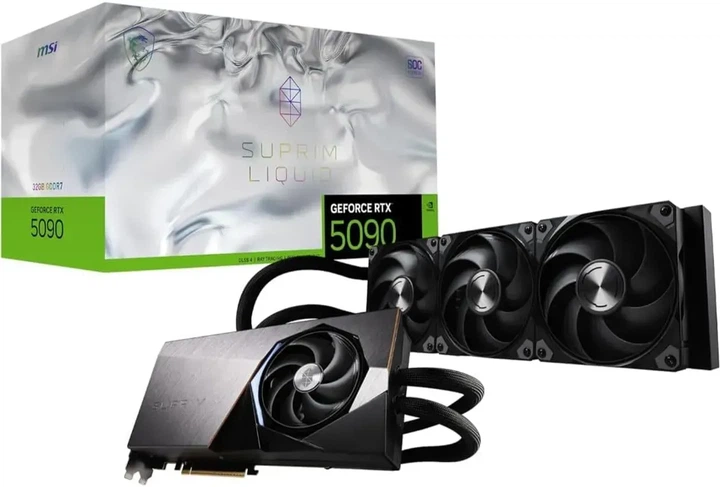 Видеокарта MSI GeForce RTX 5090 32G SUPRIM LIQUID SOC (G5090-32SLS, 912-V530-011) - изображение 9