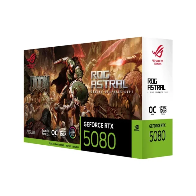 Видеокарта Asus ROG Astral GeForce RTX 5080 DOOM Edition OC (ROG-ASTRAL-RTX5080-O16G-DOOM-EDITION) - изображение 10