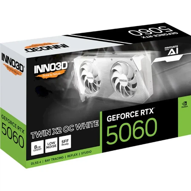 Відеокарта Inno3D GeForce RTX 5060 TWIN X2 OC White (N50602-08D7X-195070W) - зображення 3