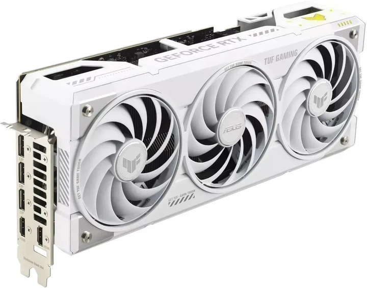 Видеокарта Asus TUF Gaming GeForce RTX 5070 Ti BTF White (TUF-RTX5070TI-16G-BTF-WHITE) - Фото 3 Видеокарта Asus TUF Gaming GeForce RTX 5070 Ti BTF White (TUF-RTX5070TI-16G-BTF-WHITE) - изображение 3