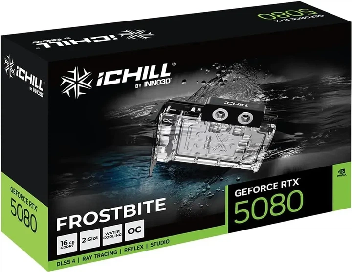 Видеокарта Inno3D GeForce RTX 5080 iCHILL FROSTBITE (C50803-16D7X-1760FB) - изображение 3