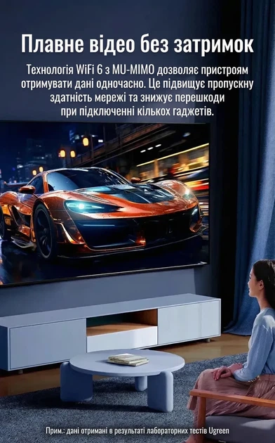 Wi-Fi адаптер UGREEN USB WIFI адаптер для ПК 2.4 ГГц 286 Мбит/с с внешней антенной 3 dBi Black (CM761) - изображение 9