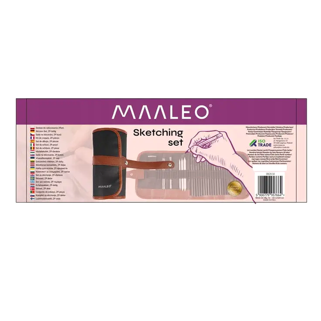 Набор инструментов для черчения 29 предметов с чехлом для рисования Maaleo LS-0446 - изображение 6