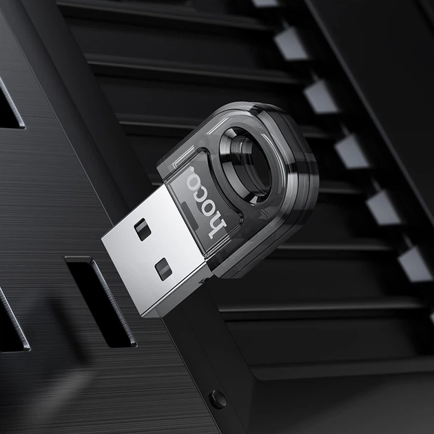 Bluetooth адаптер HOCO UA28 USB BT чорний - Фото 8 Bluetooth адаптер HOCO UA28 USB BT чорний - изображение 8
