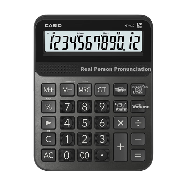 Калькулятор Casio Voice GY-120 говорящий, черный - Фото 5 Калькулятор Casio Voice GY-120 говорящий, черный - изображение 5