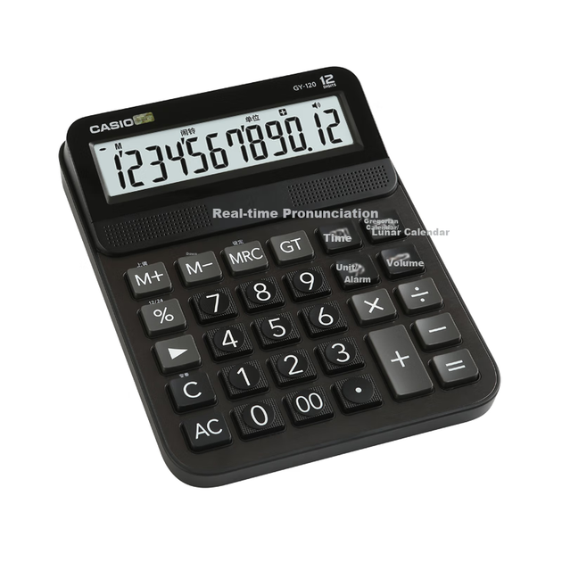 Калькулятор Casio Voice GY-120 говорящий, черный - Фото 6 Калькулятор Casio Voice GY-120 говорящий, черный - изображение 6