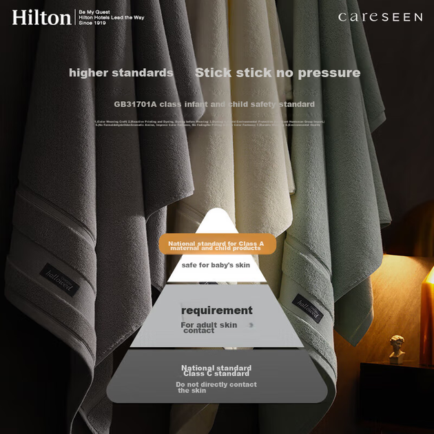 Полотенце Canasin Hilton банное 32S хлопковое сверхмягкое класса А, серое, 150×80 см - изображение 8