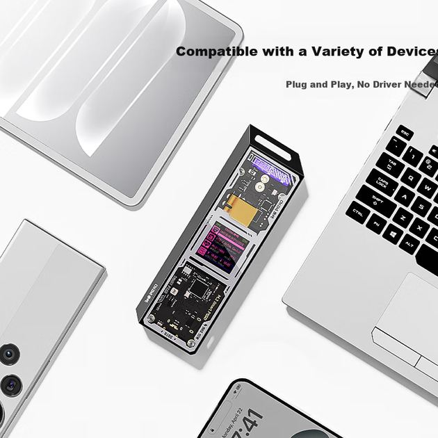Корпус для SSD DOCKCASE, M.2 NVMe, портативный, с дисплеем - изображение 8