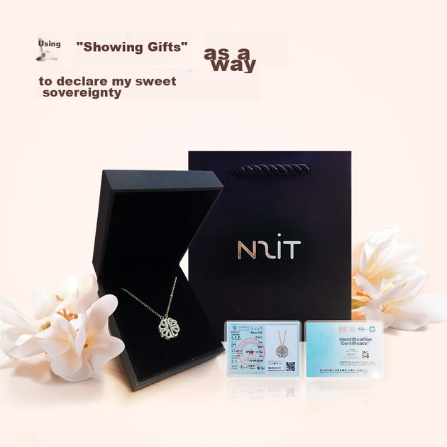 Колье серебряное N2it, четырехлистный клевер, женское - изображение 9