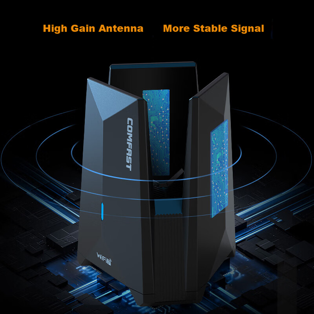 COMFAST CF-987BE WiFi 7 беспроводной сетевой адаптер, 6500 Мбит/с, USB Gigabit, трехдиапазонный 5G, не требующий установки драйверов, настольный компьютер, ноутбук, Wi-Fi приемник и передатчик, высокая мощность - изображение 7