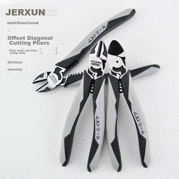 Кусачки JERXUN диагональные для зачистки/обжима проводов, 7" - изображение 4