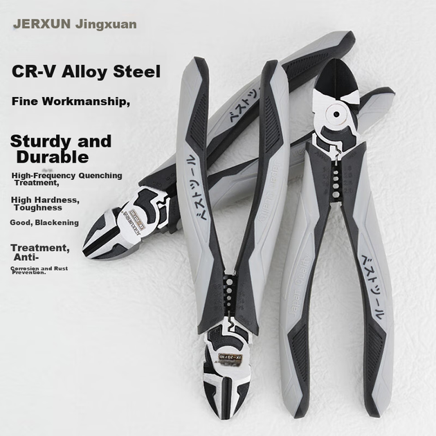 Кусачки JERXUN диагональные для зачистки/обжима проводов, 7" - изображение 5