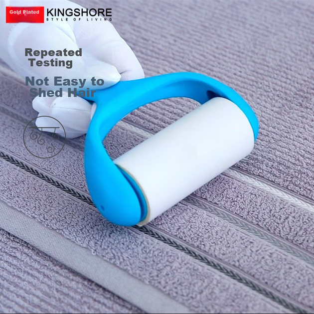 Банное полотенце KING SHORE, чистый хлопок класса А, 140х72 см, 445 г, серое - Фото 7 Банное полотенце KING SHORE, чистый хлопок класса А, 140х72 см, 445 г, серое - изображение 7