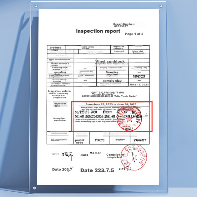 Ракетка для настільного тенісу DHS, тризіркова пряма ручка H3006, перевернута гума, одинарна ракетка з футляром для ракетки + м'яч для настільного тенісу - зображення 5