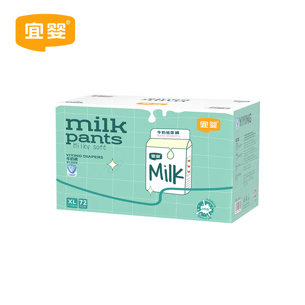 Подгузники Yiying Milk детские мягкие ультратонкие дышащие XL, 72 шт (11.5-14кг) - Фото 5 Подгузники Yiying Milk детские мягкие ультратонкие дышащие XL, 72 шт (11.5-14кг) - изображение 5