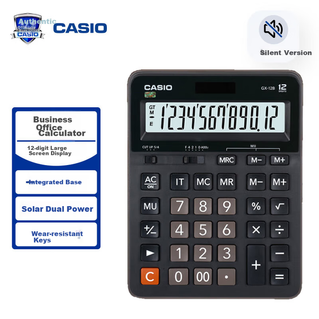 Калькулятор Casio GX-12B, деловой, увеличенный, черный - изображение 4