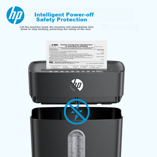 Шредер HP Level 4 офісний малошумний для паперу та карт 15л B1505CC - зображення 4