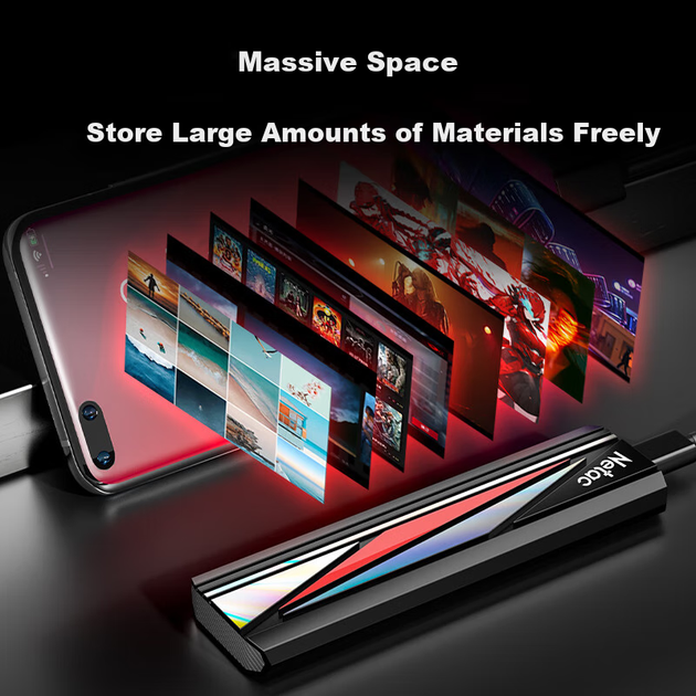 SSD диск Netac ZX20L 1TB Type-C External Black - зображення 7