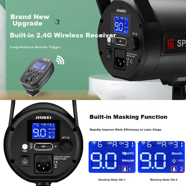 Вспышка JINBEI SPARK-400D студийная 400Вт для портретов - Фото 6 Вспышка JINBEI SPARK-400D студийная 400Вт для портретов - изображение 6
