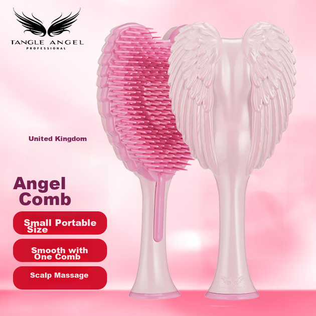 Расческа Tangle Angel, массажная, портативная, розовая, для девочек - изображение 4
