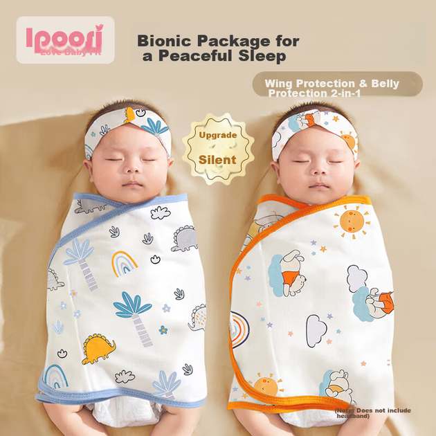Пеленка Aibaoshi Baby Anti-Startle хлопковая, для новорожденных, набор 2 шт, S292 - изображение 12
