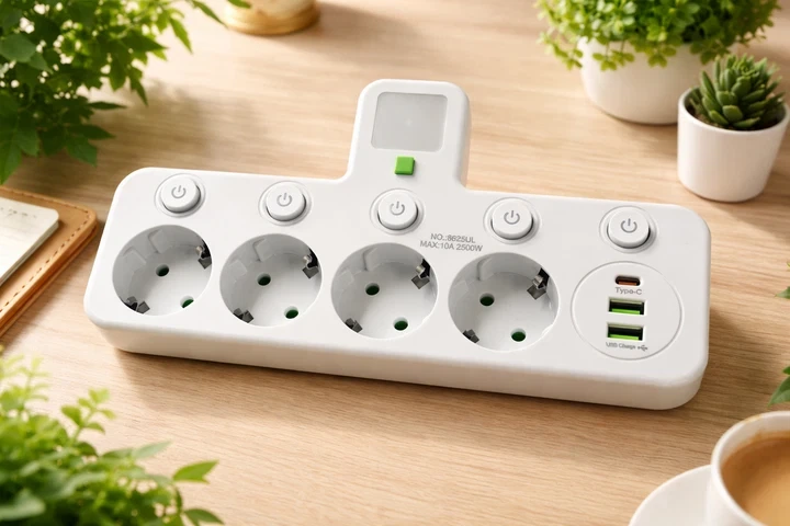 Мережевий адаптер 8625UL з нічником, 4 розетки + USB + Type-C (17559/MG) Білий - зображення 5